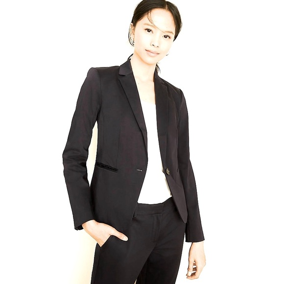 Ann Taylor One Button Black Blazer - Picture 1 of 9